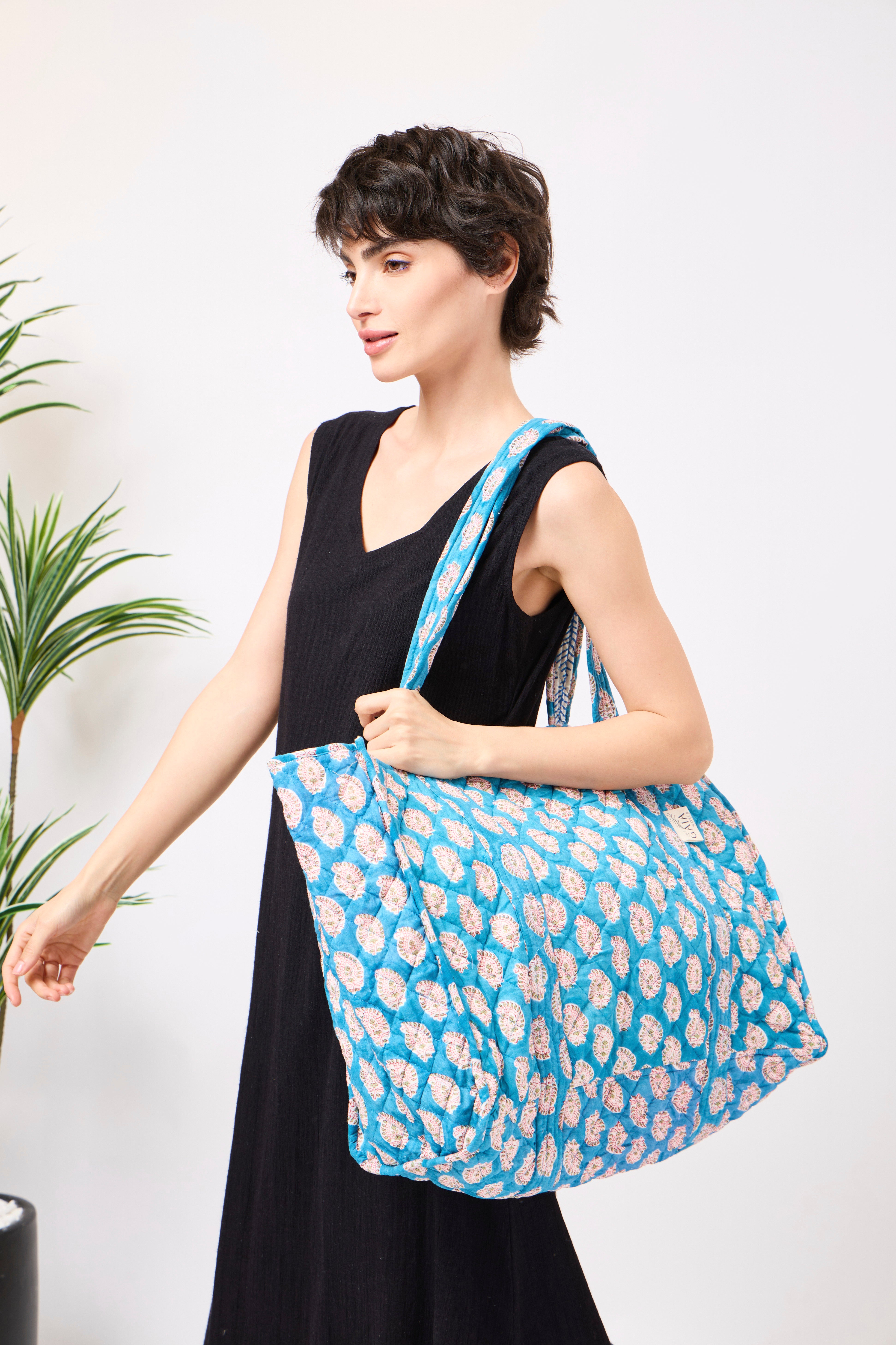 Azura Paisley Jumbo Tote Bag - The Gaia World