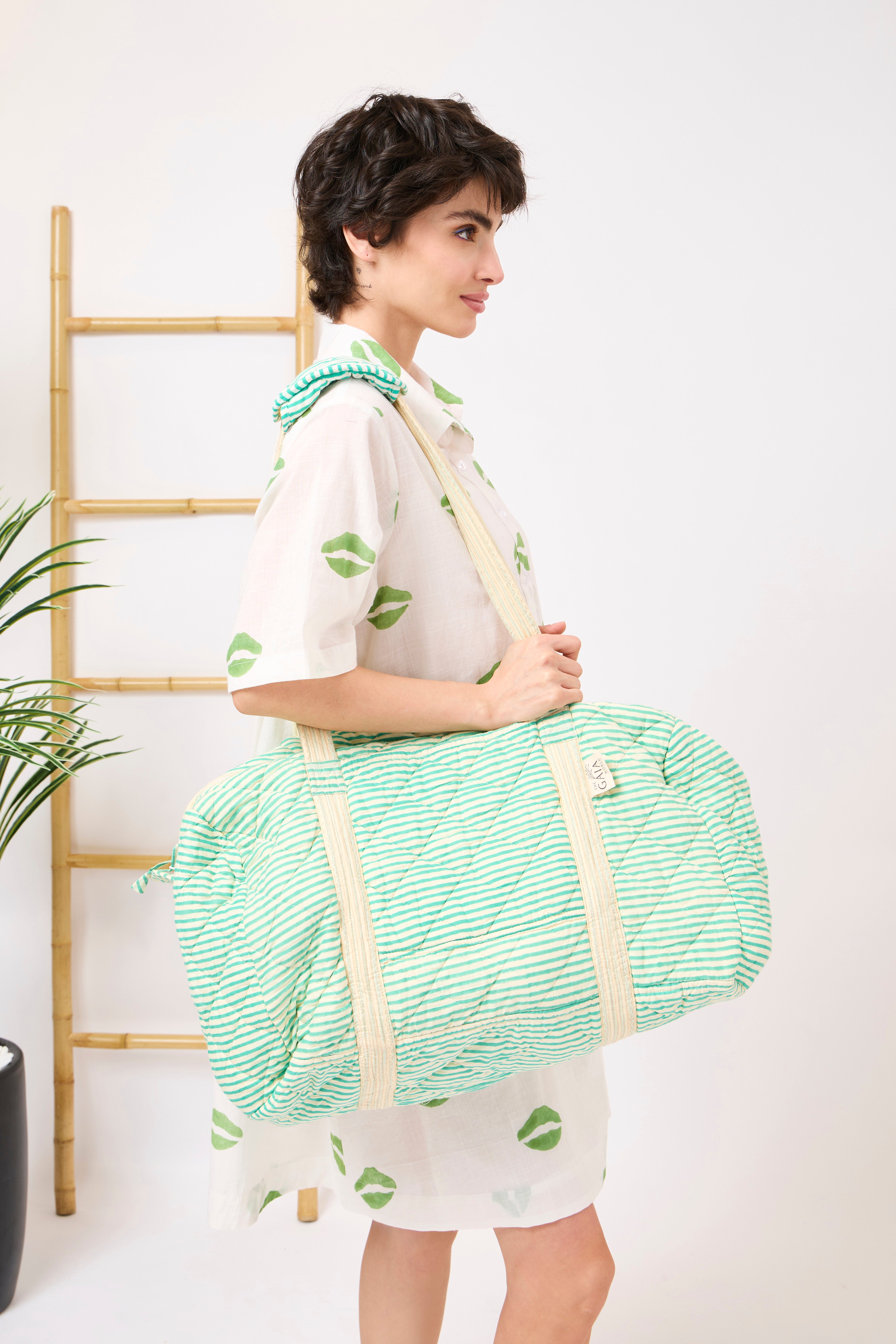 Aeris Stripe Mother–Child Bag