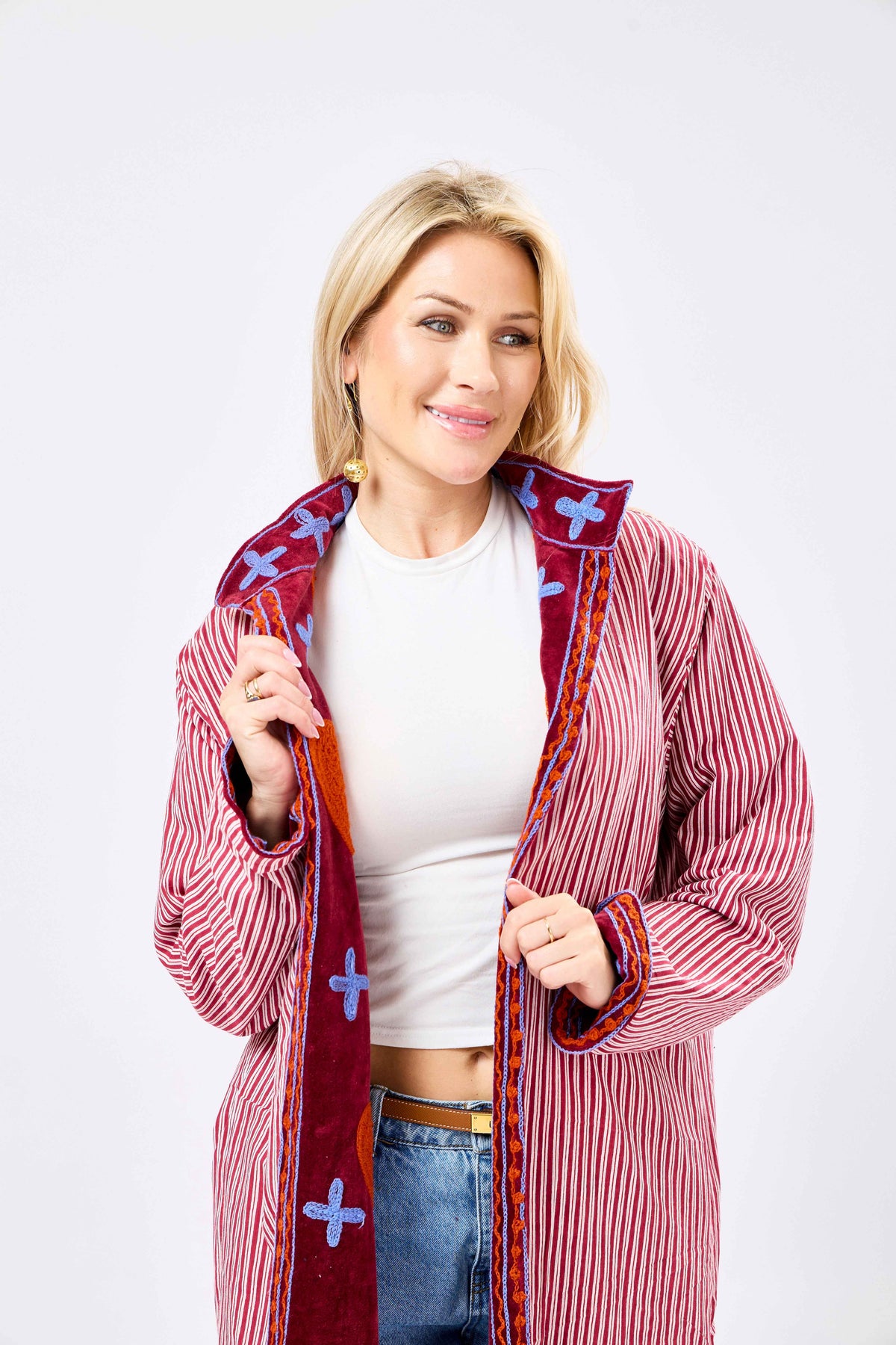 Amoura Long Velvet Jacket