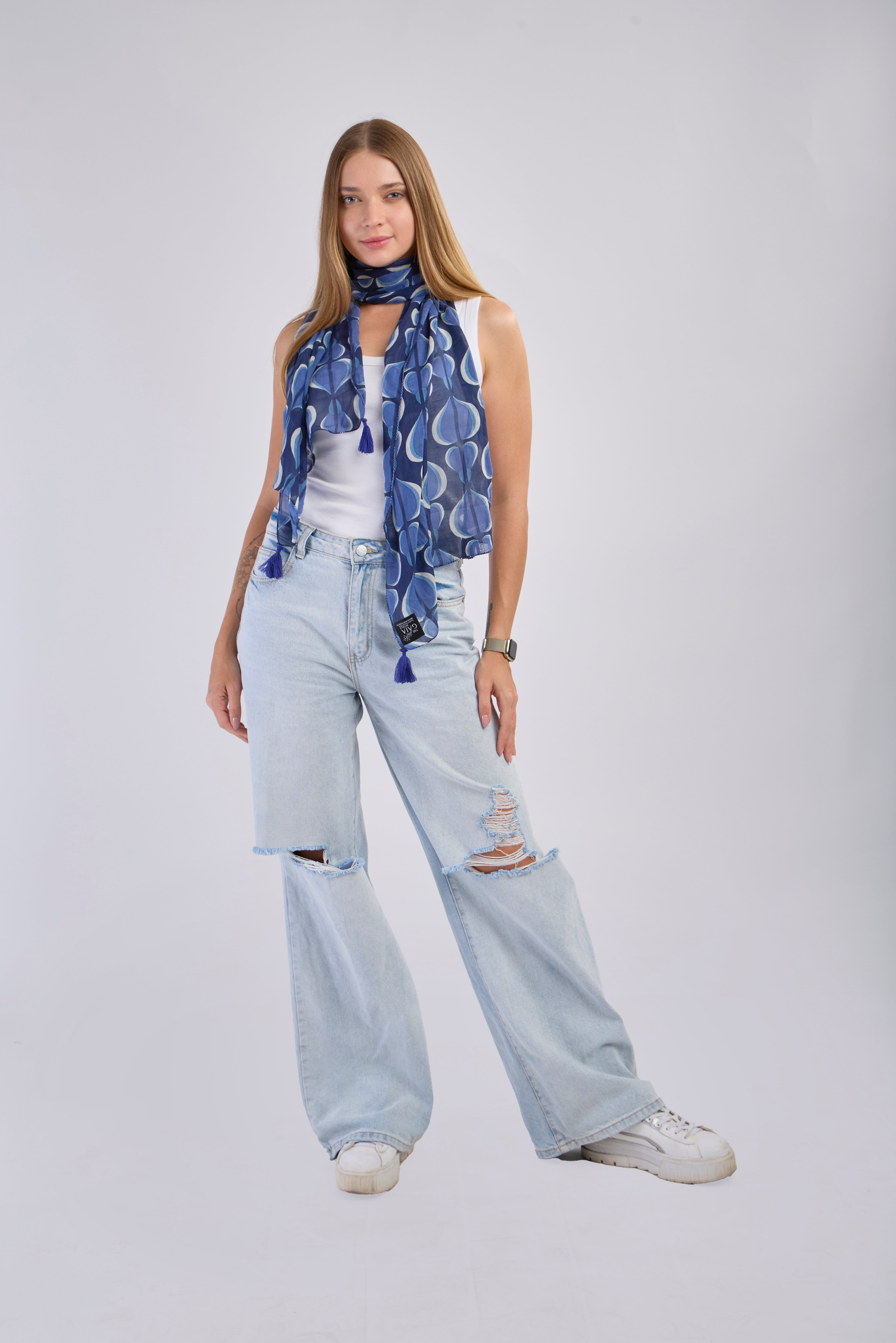 Handwoven Heritage Collection: Midnight Sky Stole